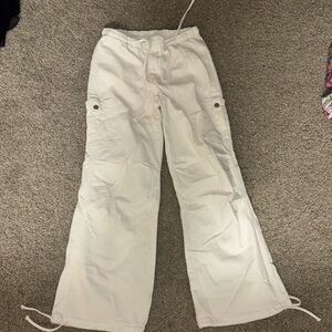 Fashion Nova White Cargo Pants